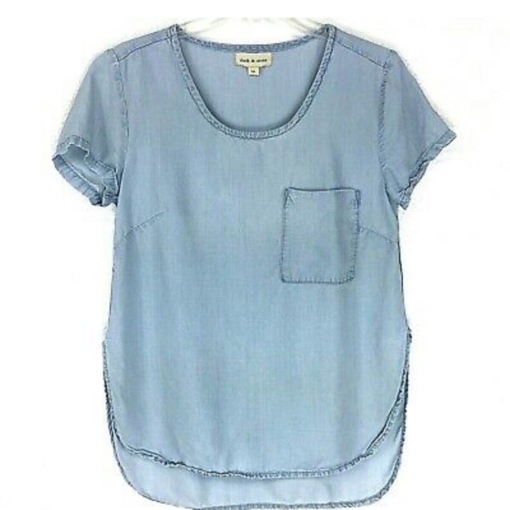 Cloth and Stone short sleeve chambray shirt (L)